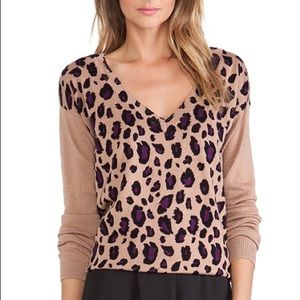 Leopard Catherine Malandrino Sweater - Size Medium